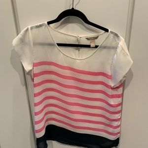 Banana republic striped sheer top